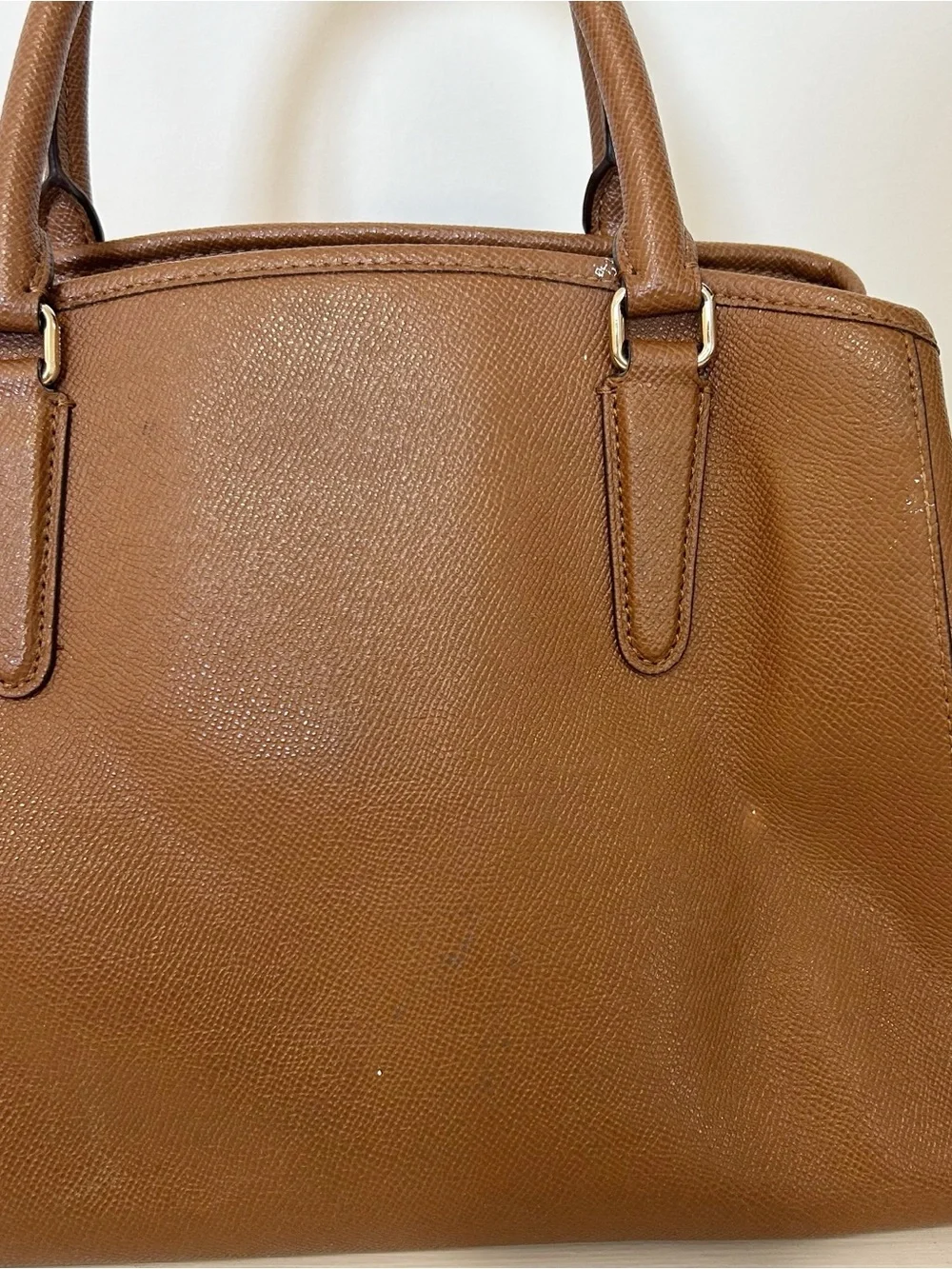 Coach Carryall Leather Satchel brown